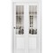 Sartodoors Sliding Closet Bi-fold Doors, Felicia 3599 White Silk with Clear Glass, Sturdy Tracks Moldings Tri FELICIA3599BF-BEM-72 x 96 (2* 36x96) - alternate 1