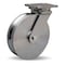 Hamilton Stainless Steel Workhorse Swivel Caster, 8" x 2" Stainless Steel V-Grooved Wheel S-WHS-8SVB - alternate 1