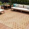 Homeroots 9' X 12' Peach And Rust Polka Dot Washable Indoor Outdoor Area Rug 615930 - alternate 1