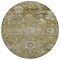 Homeroots 8' Brown Green And Gray Round Floral Washable Indoor Outdoor Area Rug 604068 - alternate 7