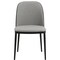 Leisuremod Tule Dining Side Chair, Black Frame with Light Grey Leather Seat, 2PK TCBL18LGR2 - alternate 5