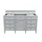 James Martin Vanities Vanity, without top, Urban Gray, 59.8 in W x 22.9 in D,  650-V60S-M-UGR - alternate 1