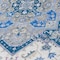 Homeroots 8' Blue Gray And Ivory Round Oriental Washable Indoor Outdoor Area Rug 600146 - alternate 7