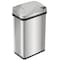Hls Commercial 4 gal Rectangular Indoor Metal Can, Silver, Touchless Sensor Lid, Stainless Steel, 7 in HLS04SS - alternate 1