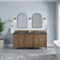 James Martin Vanities Brittany 72" Double Vanity, Pecan w/ 3 CM Parisien Bleu Silestone Top 655-V72-PCN-3PBL - alternate 8