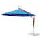 Bambrella 10' Round Bamboo Cantilever Umbrella with Ocean Blue Canopy and 297lb Granite Base System 3.0m R-SW-S-BL-BS - alternate 1