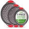 Nutrichef 3-Piece Pizza Tray Set with Silicone Handles NCPZPN3GR - alternate 1