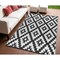 Homeroots 4' X 6' Black Geometric Indoor Outdoor Area Rug 555631 - alternate 1