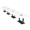 Skutchi Designs Racetrack Conference Table With Power Unit, 48 in W, 240 in L, White HAR-RAC-48X240-DOU.BK-W960-EBLK - alternate 1