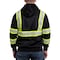 Game Workwear Full Zip Hi-Vis Hoodie, 100% Pique Fleece, Black, S 8775 - alternate 4