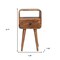 Homeroots 22" Beige Solid Wood Square One Drawer Nightstand 651491 - alternate 13