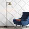 Jonathan Y Chelsea 60" Metal/Marble Cone Shade LED Floor Lamp, Brass/Black JYL3062A - alternate 6