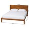 Baxton Studio Aldith Japandi Walnut Brown Toolless Assembly Queen Platform Bed 258-13796-ZORO - alternate 7