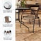 Flash Furniture Square Table Set, Aluminum, Glass, Metal, Plastic, Rattan, Clear TLH-073SQ-037BN4-GG - alternate 17