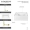 Kingston Brass 60-Inch Acrylic Rectangular 3-Wall Alcove Tub Combo with Waste and Overflow Drain, Left Hand Drain CVTAP603222L7 - alternate 4