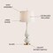 Jonathan Y Gillian 33.7" Glass LED Table Lamp, White JYL2071A - alternate 8