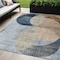 Homeroots 5' X 8' Sky Blue Brown And Beige Geometric Washable Indoor Outdoor Area Rug 604948 - alternate 1