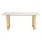 Homeroots 71" White And Gold Faux Marble And Steel Sled Base Dining Table 394605 - alternate 7