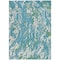 Homeroots 5' X 8' Teal Blue Ivory And Green Abstract Washable Indoor Outdoor Area Rug 600319 - alternate 7