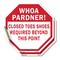 Signmission Whoa Pardner! Closed Toes Shoes Req, 4 inch X 4 inch, Vinyl Decal, 2PK OC-D-2PACK-4-40 - alternate 1
