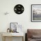 Clockswise Pack of 2 12 inch Black Decorative Unique Modern Round Glass Analog Wall Clock, Perfect for QI004148N.2 - alternate 5
