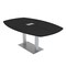 Skutchi Designs Arc Boat Conference Table, 45 in W, 84 in L, Black HAR-ABOT-48X84-DOU-U999T19-ESIL - alternate 1