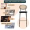 Leisuremod Euston Modern Wicker Bar Stool With Black Steel Frame, Black, 2PK EC29BL2 - alternate 8