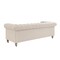 Homeroots 92" Beige Linen Chesterfield Wood Sofa 543987 - alternate 7