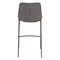 Homeroots Set of Two 30" Slate Gray and Brown Faux Leather and Steel Bar Height Bar Chairs 555681 - alternate 6
