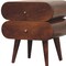 Homeroots 20" Chestnut Solid Wood Round Two Drawer Nightstand 722583 - alternate 4