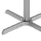 Flash Furniture Beverly 30in. x 30in. Restaurant Indoor/Outdoor Table X-Base w/3in. Dia. Table Height Column, Slvr XU-T3030-SLV-GG - alternate 6