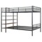 Homeroots Black Twin Over Full Industrial Metal Bunk Bed With Shelves 592811 - alternate 7