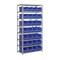 Pucel Bin Shelving Rack, 36 in W x 73 in H x 18 in D, 8 Shelves, 28 Bins, Gray BR-1836-8-28 - alternate 1