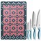 Spice By Tia Mowry Savory Saffron 10 Piece Knife and Cutting Board Cutlery Set in Blue and Pink 96228.10RR - alternate 6