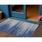 Homeroots 3' X 5' Navy Blue Gray And Ivory Striped Washable Indoor Outdoor Area Rug 597265 - alternate 1