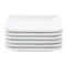 Our Table Simply White 6 Piece 5 Inch Square Porcelain Appetizer Plate Set 133010.01 - alternate 4