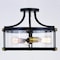 Vaxcel Holbrook 15.75-in W Black Industrial Semi Flush Mount Ceiling Light Clear Glass C0255 - alternate 9