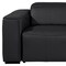 Homeroots 104" Black Top Grain Leather Reclining Metal USB Sofa 720386 - alternate 5
