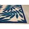 Homeroots 8' X 11' Navy Blue And Ivory Palm Leaf Indoor Outdoor Area Rug 546694 - alternate 7