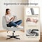Yssoa Simple Deluxe Criss Cross Chair Wide Seat Armless Cross Legged Chair Home Office Desk Chair with Lu 3A88FNCHAIROFFICEGRY01 - alternate 7