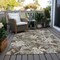 Homeroots 3' X 5' Brown Beige And Olive Green Botanical Leaves Washable Indoor Outdoor Area Rug 618394 - alternate 7