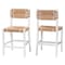 Bali & Pari Talli Bohemian Paper Loom and White Mahogany Wood 2-Piece Counter Stool Set 249-2PC-13887-ZORO - alternate 1
