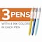 Bic Four-Color Multi-Color Ballpoint Pen, Retractable, Medium 1 mm, Assorted Ink and Barrel Colors, 3PK MMXP31-AST - alternate 10