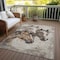 Homeroots 9' X 12' Beige And Gray Horse Washable Indoor Outdoor Area Rug 618671 - alternate 5