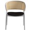 Leisuremod Ervilla Dining Arm Chair with Leather Seat and White Steel Base in Beige, 4PK ECW-20BL-L4 - alternate 8