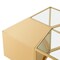 Homeroots Set of Three 37" Clear And Gold Glass And Stainless Steel Square Mirrored Bunching Coffee Tables 528845 - alternate 7