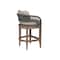 Armen Living Orbit Outdoor Patio 26in Counter Stool in Weathered Eucalyptus Wood with Gray Rope LCORBAEUCTP26 - alternate 7