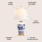 Jonathan Y Zhou 26.5" Ceramic/Iron Traditional Cottage LED Table Lamp, Blue JYL6610A - alternate 7
