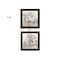 Homeroots Set Of Two Transitional Blooms 3 Black Framed Print Wall Art, 2PK 407267 - alternate 2