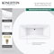 Kingston Brass 71-Inch Acrylic Oval Rectangular Double Ended Pedestal Tub with Drain, No Faucet Drillings VTSQ713224C420 - alternate 3